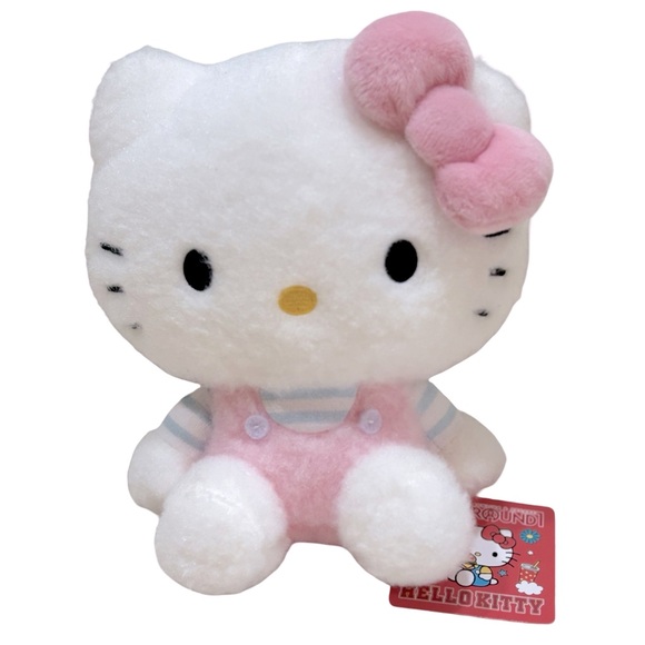 Hello Kitty Wool Plush‎ - Pink Overalls and Bow - Picture 1 of 10